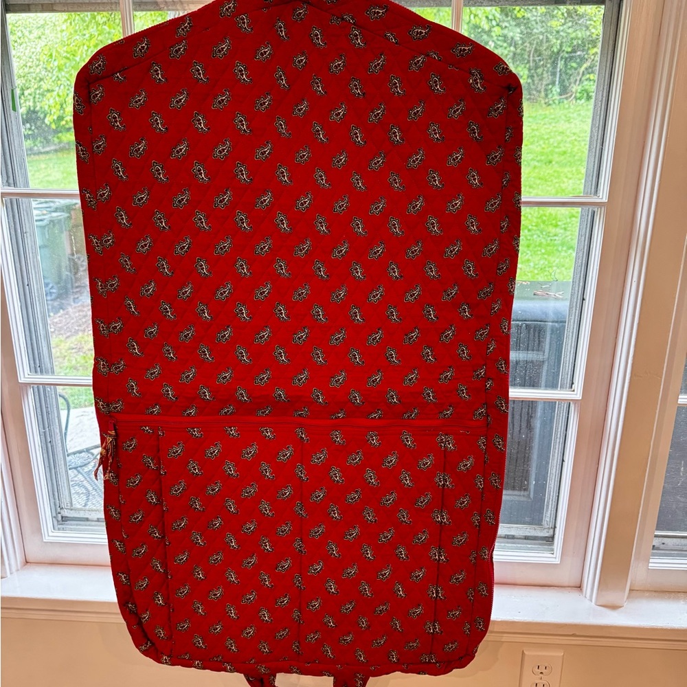 Vera Bradley Red Fall 1991 Garment Bag Made in USA Large Double Zip